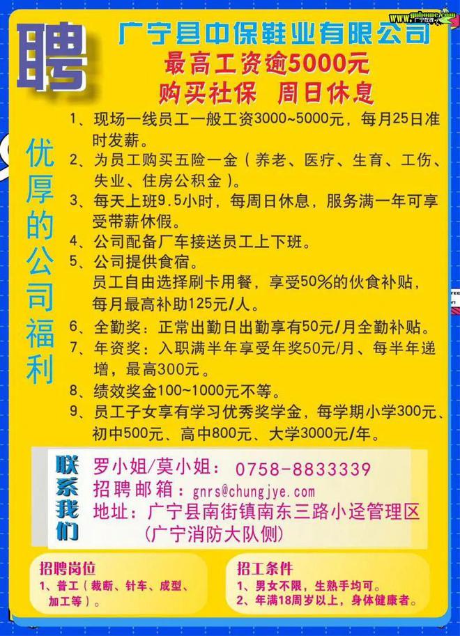 东升镇最新临时工招聘
